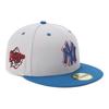 New Era 59FIFTY Боковой патч MLB Эксклюзив ONSPOTZ NY Размер 7 59Fifty Серо-синий морской берег Боковой патч MLB New York Yankees Двухцветная кепка, Серый, 3/4,
