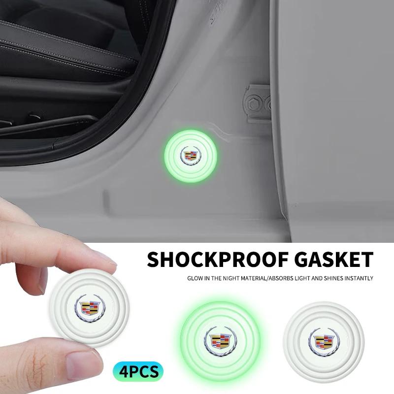 1/2/4Pcs Luminous Shock Absorber Car Door Silicone Anti Shock Pad For Cadillac SRX ATS XTS CT4 CT5 CT6 XT4 XT5 XT6 Accessories