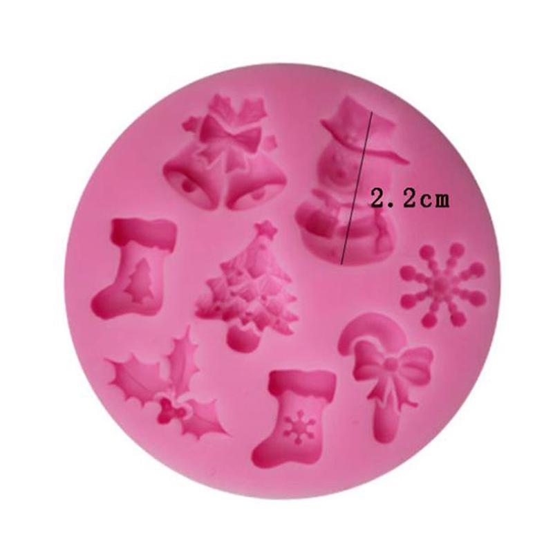 Christmas Snowman Shaped Fondant Silicone Mould Kitchen Baking Chocolate Tools