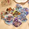 24Sheets/book Stickers Mythical Tales Series Miniature Landscape Stickers For Decompression Collage Landscape DIY Decoration
