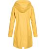 EAR Women Solid Rain Outdoor Plus Size Hooded Raincoat Windproof Long Jacket Coat