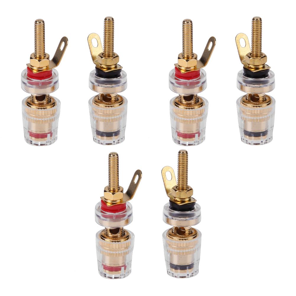 10-2 шт. 42 мм Позолоченные клеммы для динамиков Клеммные колодки Разъем-розетка для усилителя Подходит для разъема типа «банан» 4 мм