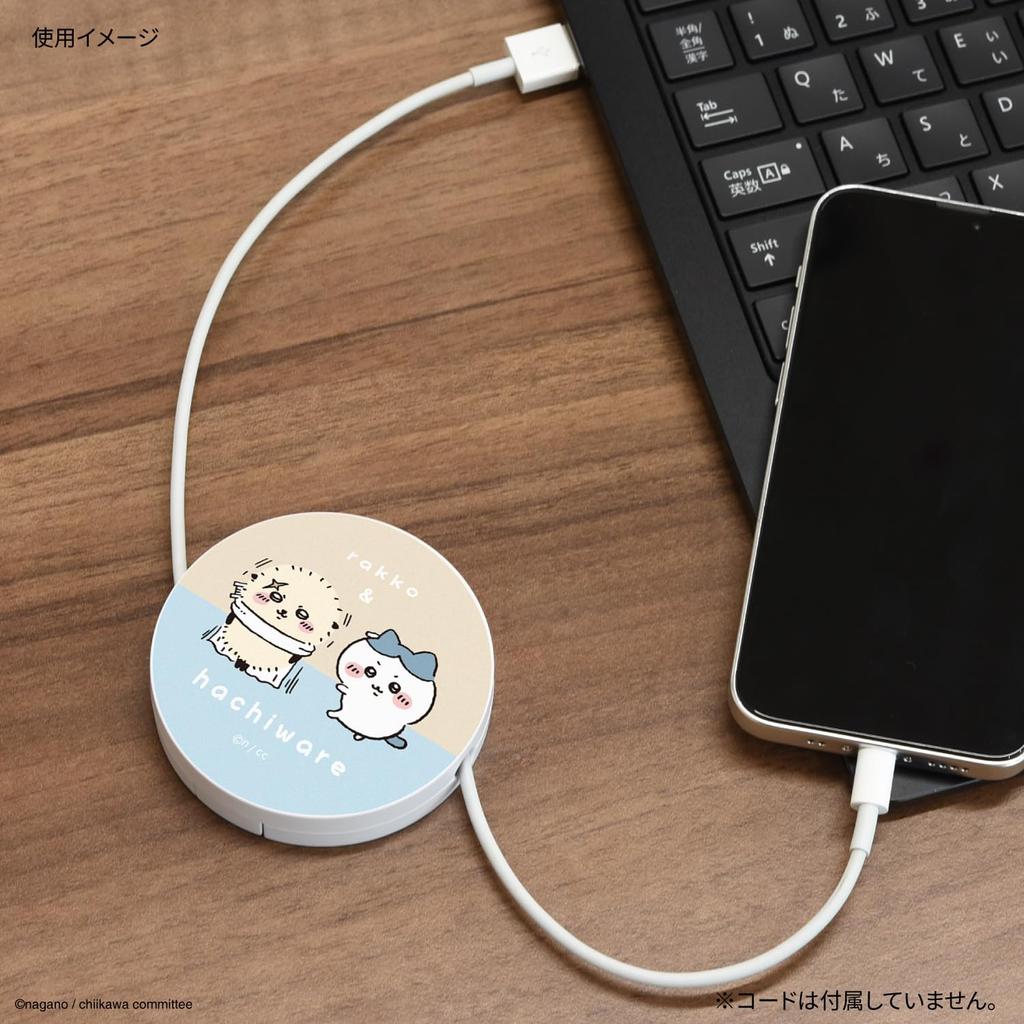 Gourmandise Chiikawa Катушка для шнура Чехол Морская выдра Хачиварэ и Дизайн, CK-22C