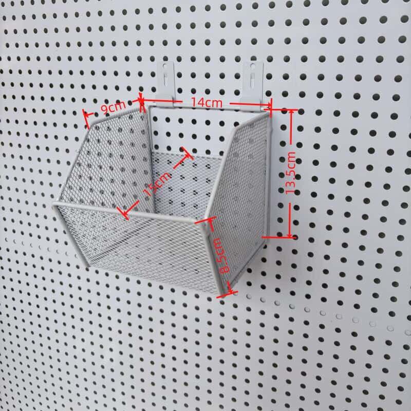 Eco-Friendly Odorless Metal Pegboard with No-Drill Hanging Baskets