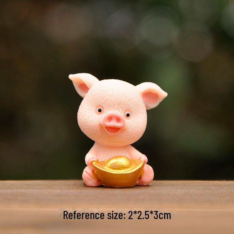 Украшение для семьи поросят из мультяшной смолы: Украшения для микроландшафта, цветочного горшка, аквариума, аквариума и торта