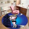 Betty Boop Print Round Rug, Washable Floor Carpet, For Entryway Dorm Laundry Room Office Study, Home Decor Birthday Christmas Gift