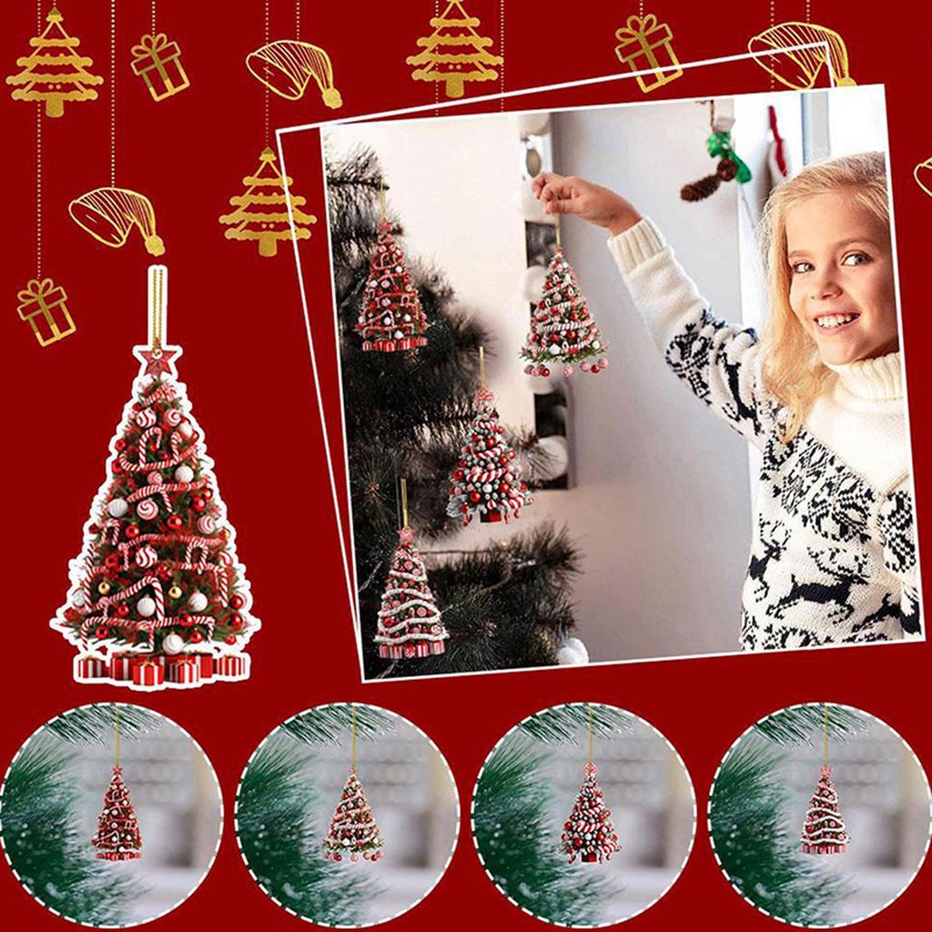 Рождественская елка подвесная книга акриловое украшение