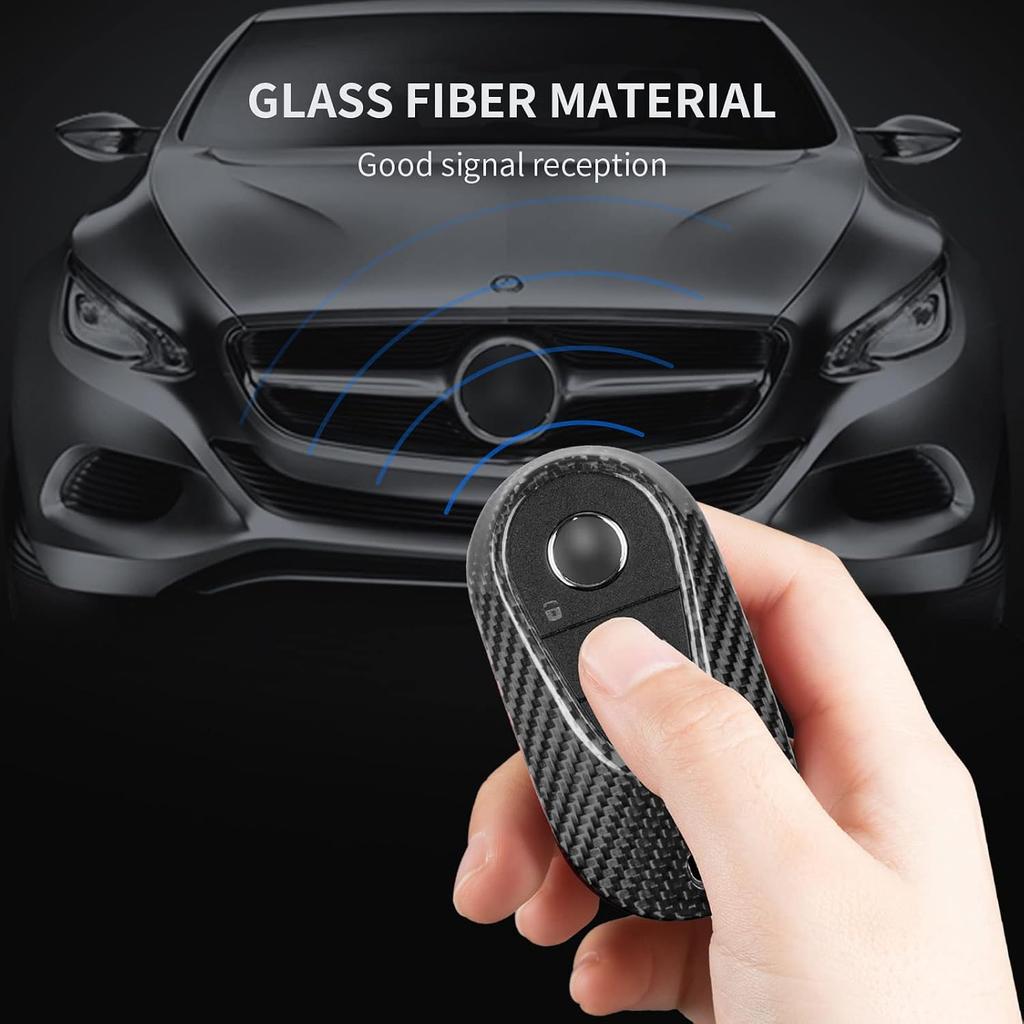 T-carbon Key Fob Cover Compatible with Mercedes Benz Key Case | Real Glass Fiber Key Fob Protector fits for Benz S Class G Class GL A B C E S Class