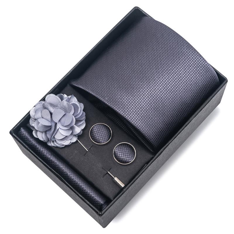 Свадебный галстук для жениха, праздничный бордовый галстук, мужской костюм, запонки, корсаж, аксессуары, комплект