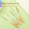5Pcs Smooth Strokes Long Line Brush Set Wood  Handle Art Paint Brushes  Comics Painting