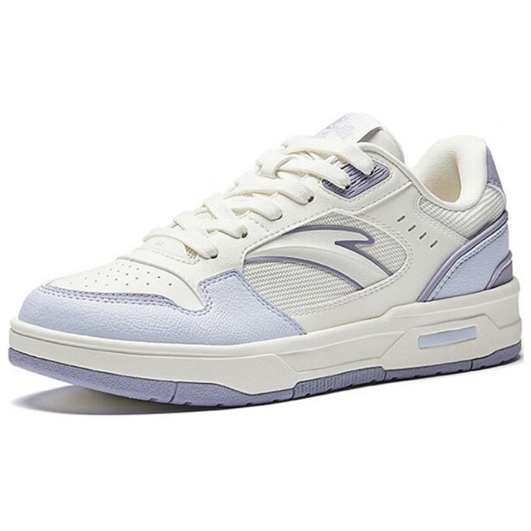 Anta Lieyan1.0 Breathable Lightweight Height Increasing Low top Skateboard Shoes Women's White Purple Sneakers 122528091-8