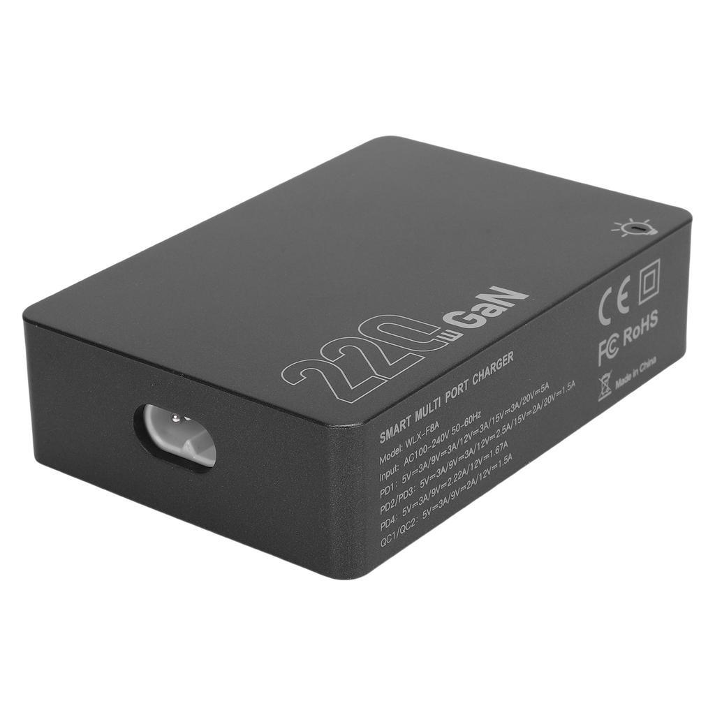 220 В USB C Быстрая Зарядная Станция GaN Высокоэффективный Портативный USB C Зарядный Хаб для PD 100 Вт Ноутбука EU Вилка