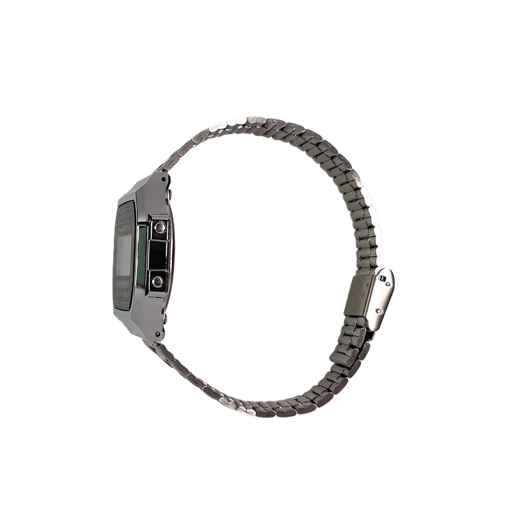 Casio Часы с кварцевым механизмом, стальным ремешком, унисекс, черный циферблат, A168WA-1W(Watch5--)