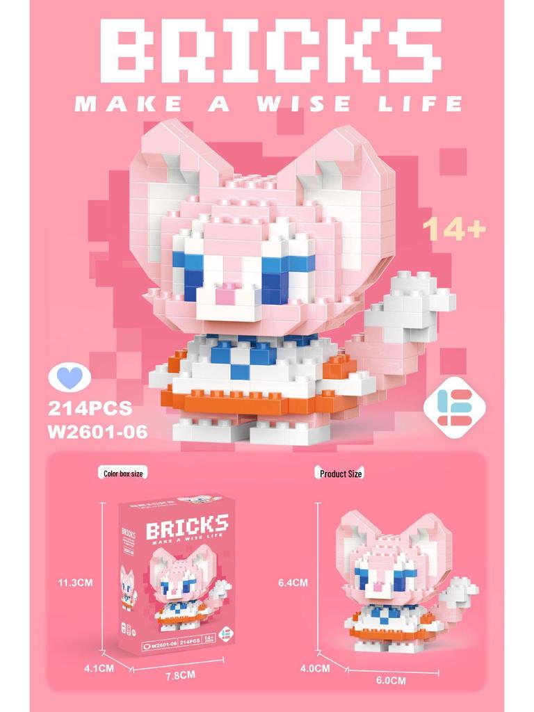 Совместимые с Lego микро строительные блоки мультяшные фигурки - детские развивающие настольные игрушки