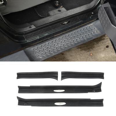 Для Jeep Wrangler JK 2007-2017 2/4-дверная накладка на порог, входная крышка, защита приветственной педали, защитная накладка, черный автомобиль
