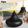 Refillable Torch Canister Tabletop Lantern Metal Torch Citronella Torches Decorative Tabletop Lantern for Patio Deck Garden