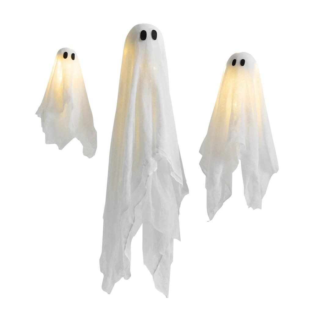 3pcs-Pack Halloween Glowing Horror Atmosphere Decoration Hanging Festive Atmosphere Cute Glowing Ornaments