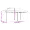 Pop Up Party Tent Foldable Orange 580 x 292 x 315 cm