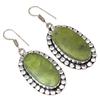Vassolite Gemstone Handmade Silver Jewelry Earrings 1.5''