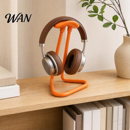 Gaming Headset Holder 3D Printed Headphone Stand, Simple with Triangular Stable Smooth Surface Rack Base, Universal for Desktopsand Study Desks Stand