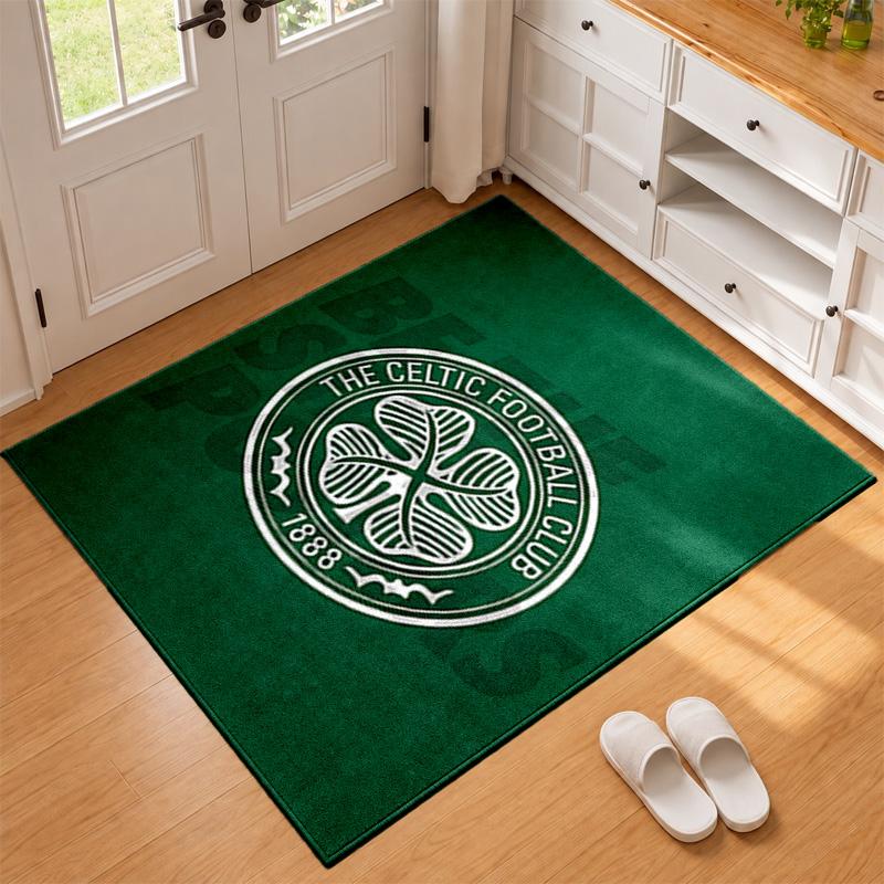 Celtic Football Club Carpet Door Mat for Living Room or Bedroom Protective Mat Under Chair Office Decoration Christmas Gift Birthday Present