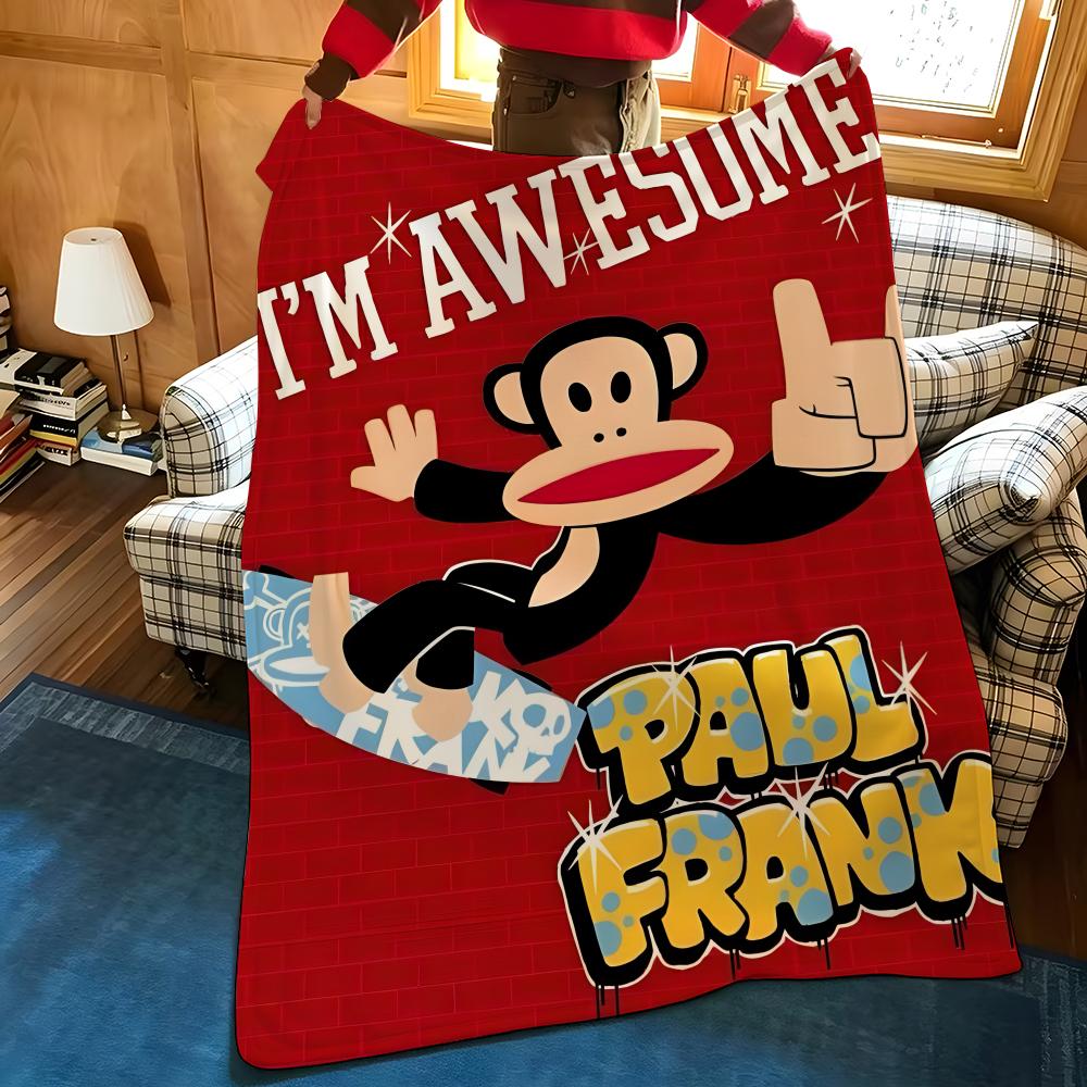 Бренд P-Paul F-Frank Плед из фланели Подходит для диванов, кроватей, офисов, путешествий, походных стульев