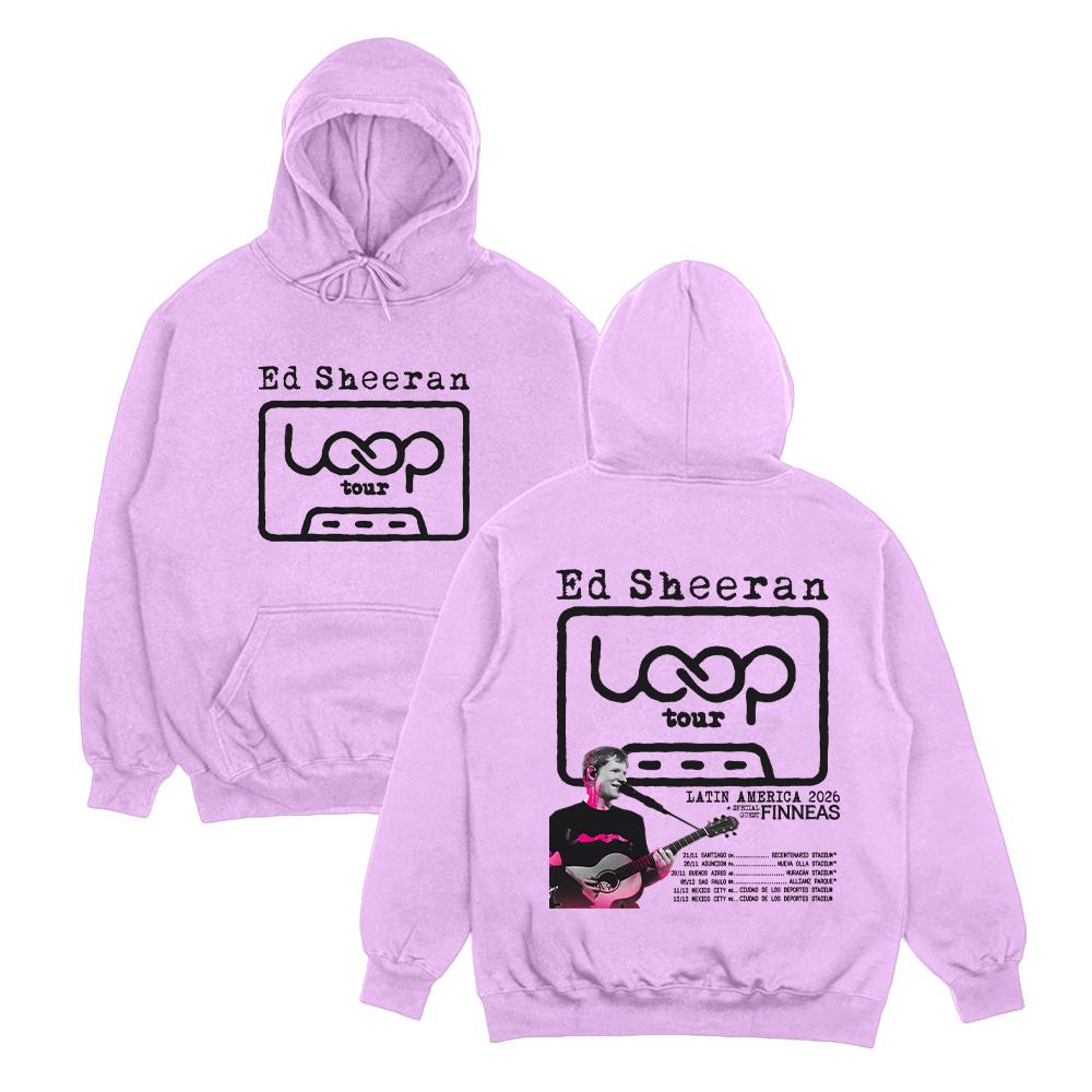 Ed Sheeran Loop Tour LATIN AMERICA 2026 Hoodies Graphic Sweatshirts Men Fashion Women Casual Clothing Fall Streetwear