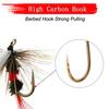 18Pcs-2Mixed Styles Fishing Artificial Insect Bait, Dry Flies-With Flies Box, for Fly Fishing Trout Royal WulffFly&Mosquito Mayfly Lure 3Mixed Sizes