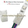 5-Pin RGBW LED Strip Solderless Clip Board for 10/12mm Strips, No Dark Spots, Pack of 10
