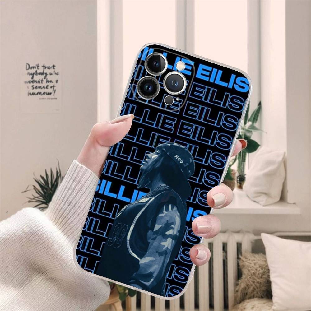 Горячая певица B-Billie EilishS Для IPhone 17 16 15 14 13 12 Mini 11 Pro Max Прозрачный чехол