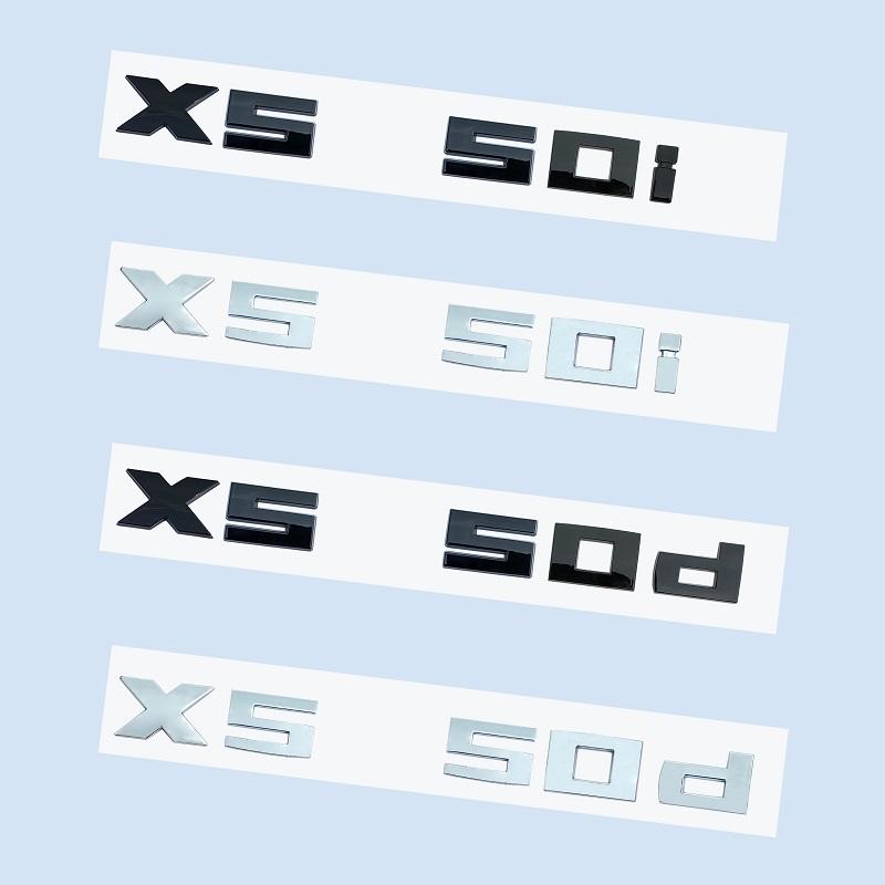 Хромированный черный 3D 2,6 см M X5M50i X5M50d цифры ABS эмблема для BMW X5 серии E70 G05 логотип багажника автомобиля