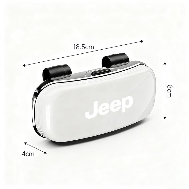 Jeep Car Visor Glasses Box Auto Sunglasses Storage Case For Jeep Grand Cherokee Wrangler JK Gladiator Compass Renegade Patriot ALO1