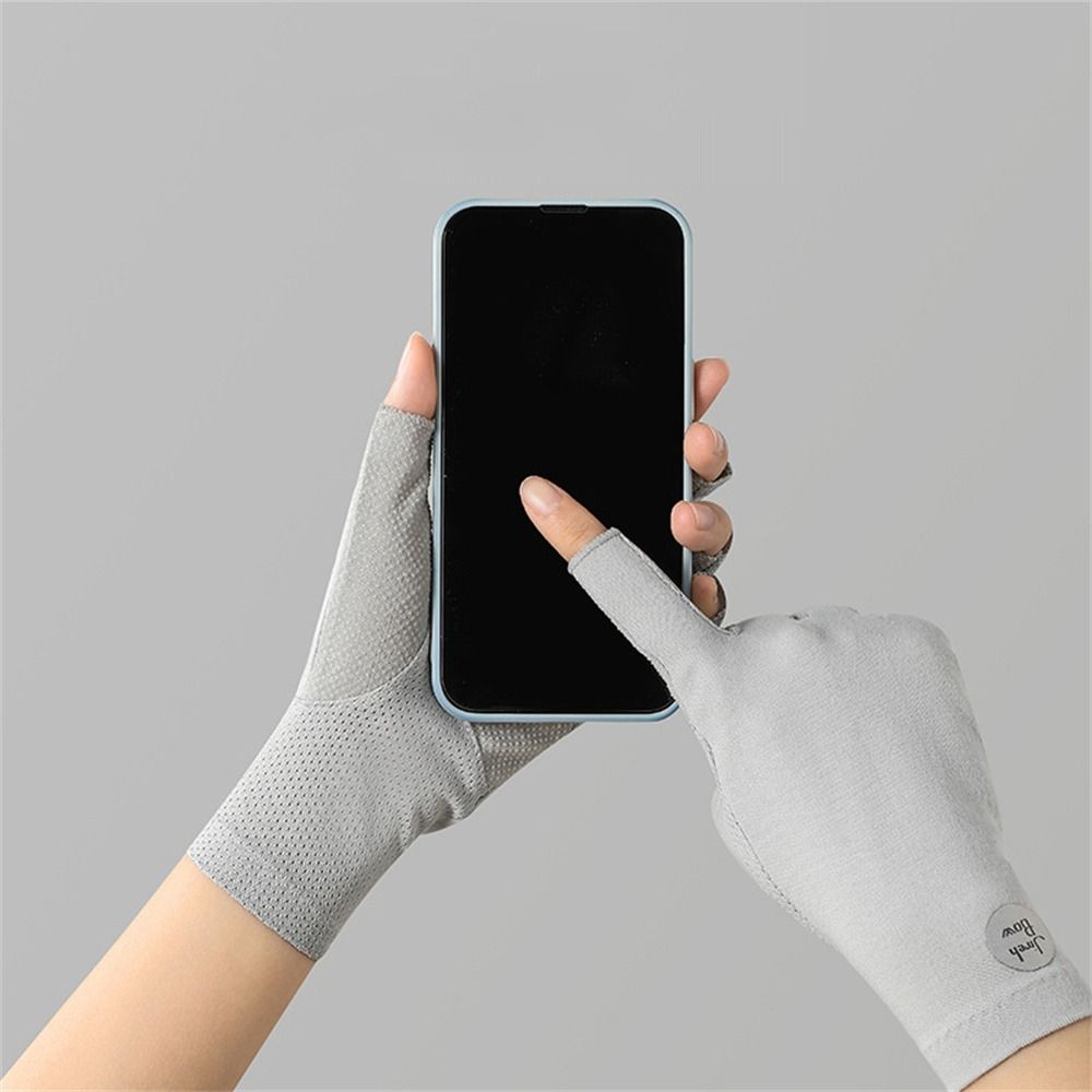 Тонкие перчатки для защиты от солнца, хлопковые варежки с защитой от ультрафиолета, модные перчатки для сенсорных экранов, женские