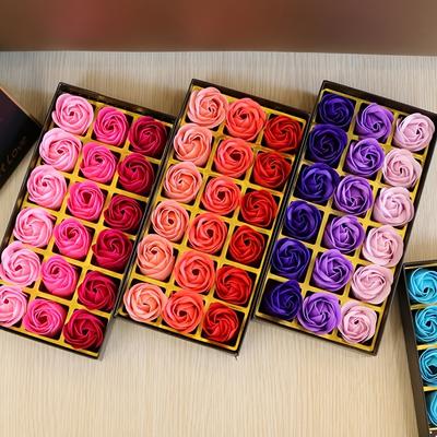 Романтичный подарочный набор из 18 мыльных цветов с ароматом роз, с темой бабочек и радужными узорами, идеально подходит для дней рождения, подружек невесты, Рождества