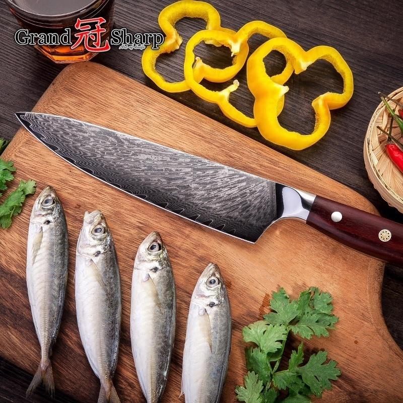 7,5-дюймовый кухонный нож из дамасской стали, 67 слоев VG10, японские ножи из дамасской стали, высокоуглеродистый кухонный нож шеф-повара