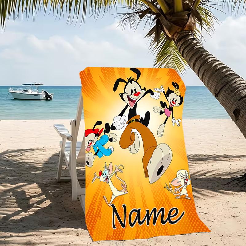 Customizable personalized beach towels Animaniacs themed designs.Suitable for the beach, yoga, sports;ideal as beach accessories