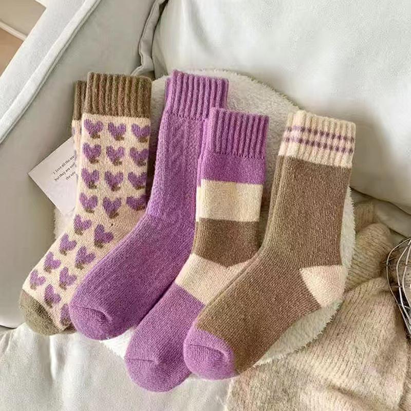 Women'S Socks Winter Warm Resistant Floor Sock Breathable Comfortable Soft Middle Sock Sleep Sox