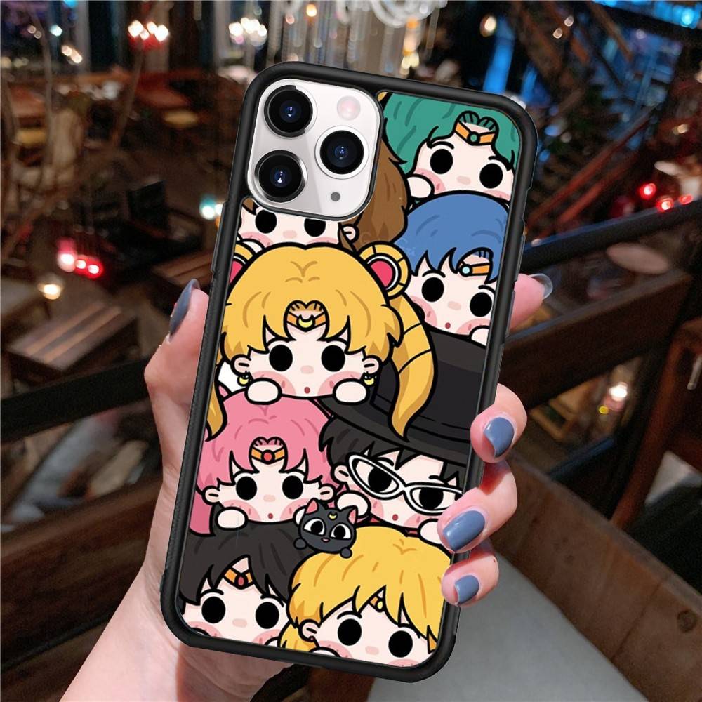 S-Sailors Anime Moon For IPhone 17 16 Pro Max Air 15 14 13 12 Mini Plus 11 Hard PC+TPU Phone Back Cover