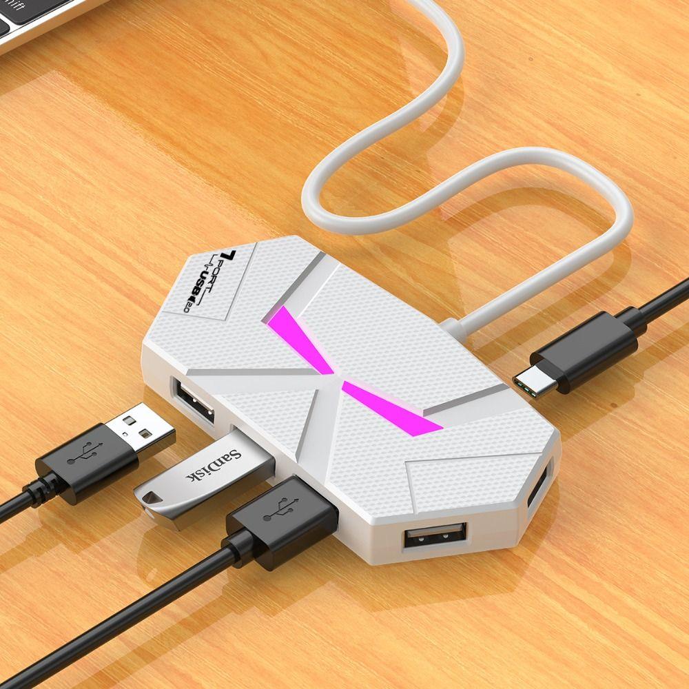 Type C USB Splitter Adapter 4/7 Ports USB 3.0 HUB Splitter USB Docking Station  Hard Drive