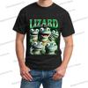 2025 Ящерица Ящерица Ящерица Мем Футболка Мужская Женская Хиппи Винтажная Футболка с Коротким Рукавом Y2K Смешной Дизайн Повседневные Унисекс Футболки