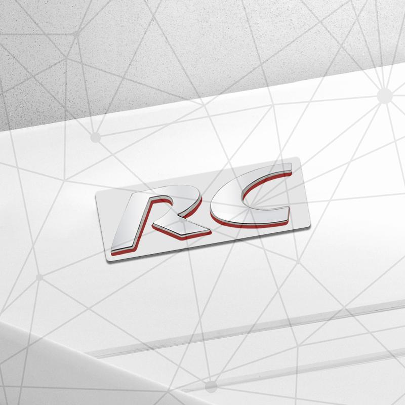 3D Auto Metal RC CC Badge Car Rear Trunk Emblem Sticker LOGO Decor For 208 206 308 307 107 407 2008 RCZ Racing Coupe Cabriolet