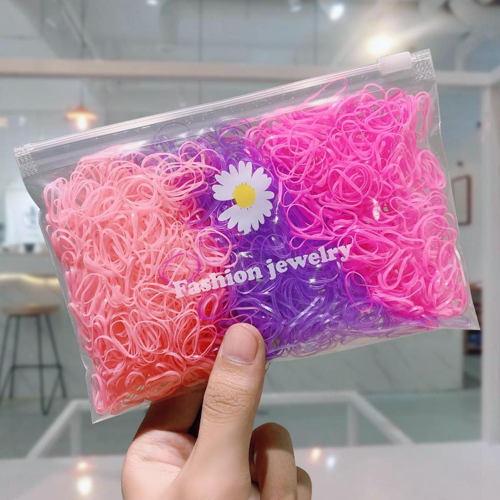 Желейные градиентные маленькие одноразовые резинки для волос YANRONG, 1000 шт./упак., резинка для волос для девочек, держатель для хвоста, аксессуары для волос, резинки для волос