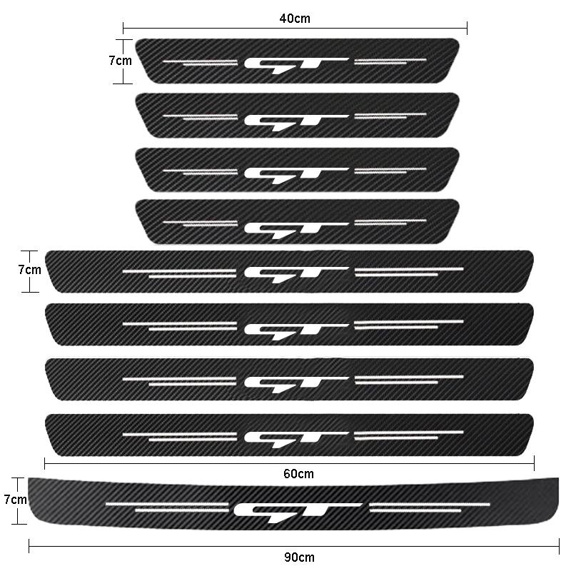 Наклейки на порог автомобиля из углеродного волокна для Sonata Kia GT LINE ELANTRA Sportage Stinger KX5 K3 K4 K5