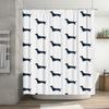 Черно-белые собаки Водонепроницаемая шторка для душа Декоративный принт Украшение для дома Аксессуары для ванной комнаты