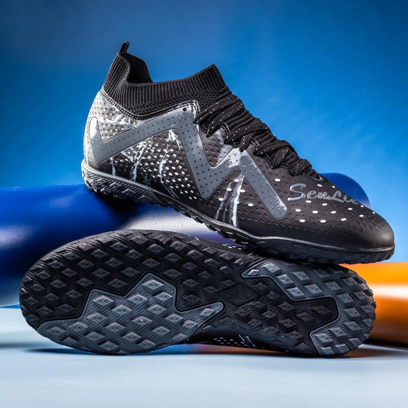 Xiyin football shoes men's high-top spikes artificial grass teen students sports shoes women