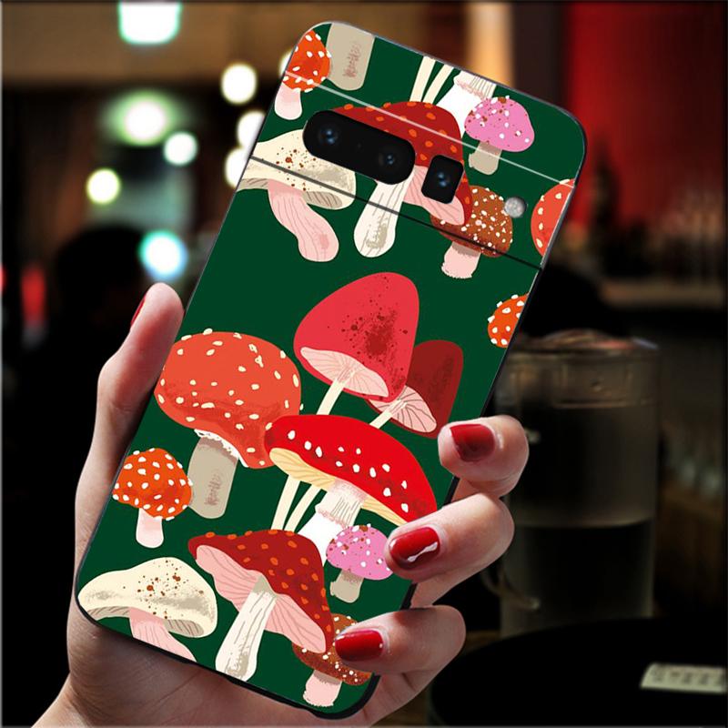 Phone Case for Google Pixel 10 9 Pro XL 9A 8 7 6 Pro Pixel 8A 7A 6A Pixel 8 7 6 5 Mushrooms Case