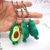 Couple Key Rings Bag Pendant Jewelry Smiling Avocado 3D Keychain Simulated Fruit Avocado Keychain