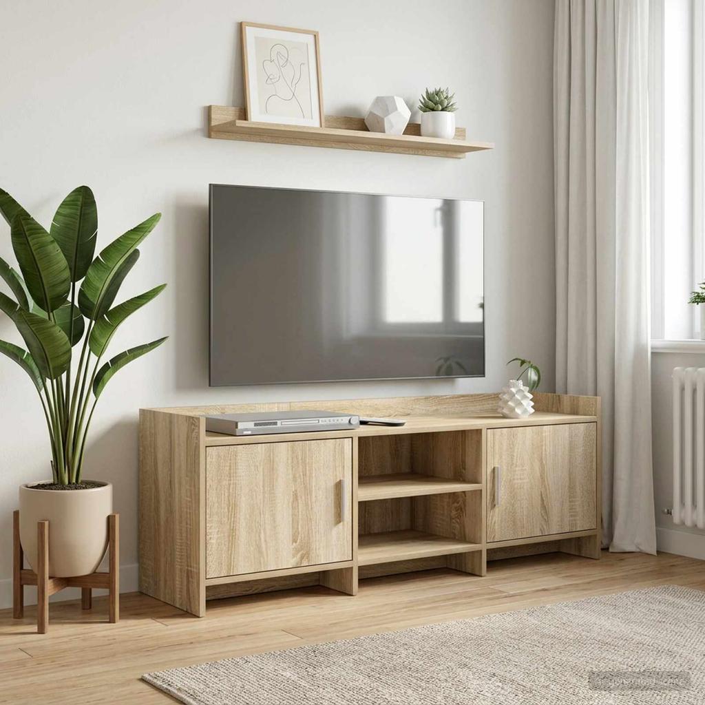 vidaXL TV-Schränk 130 x 33 x 47 cm Sonoma-Eiche Holzwerkstoff