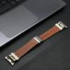 Кожаный ремешок для Apple Watch Ultra 3/2 49мм 46мм 45 44мм Роскошный браслет Титановый цвет Ремешок для iWatch Серии 11 10 9 SE Петля