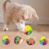 5pcs/set Colorful Cat Training Mute Ball Plush Cat Teaser Ball  for Cleaning Teeth